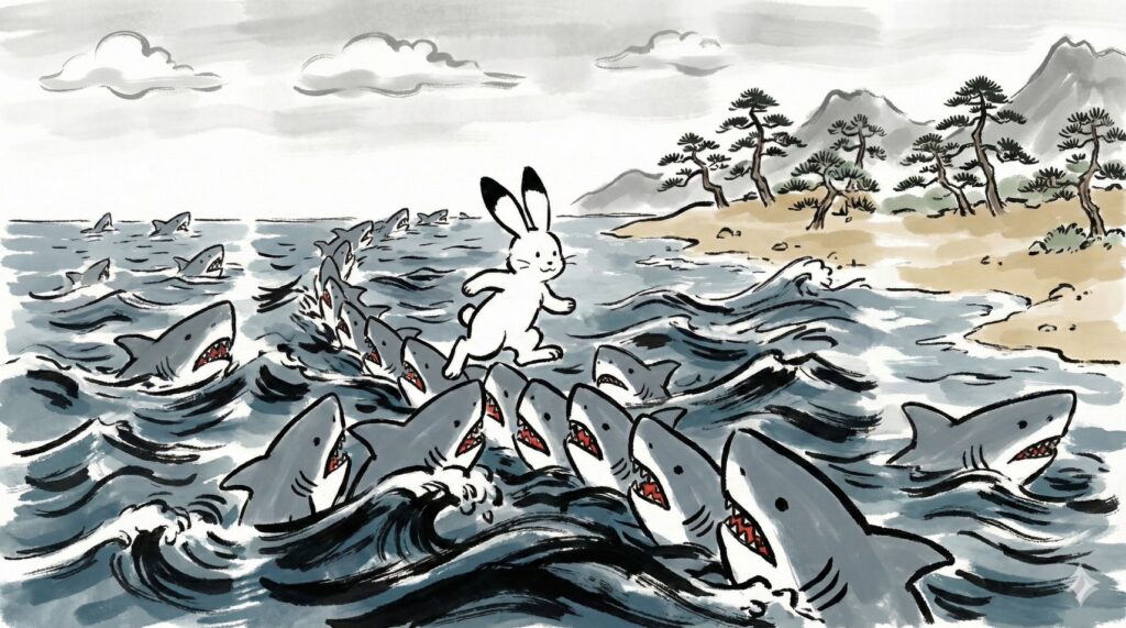 因幡の白兎のイラスト