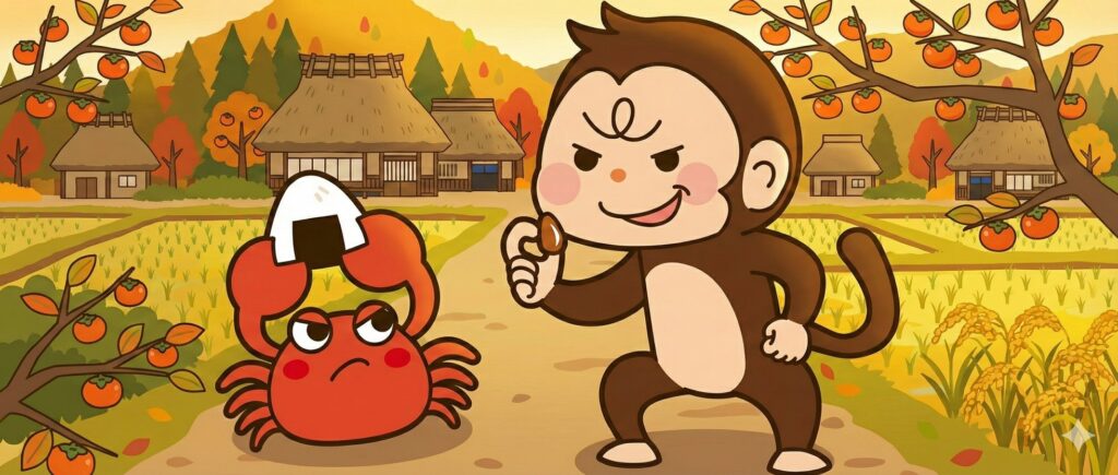 さるかに合戦のイラスト